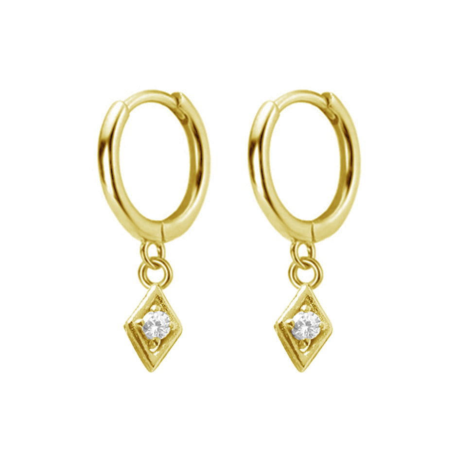 Aros Mini Rombo Oro