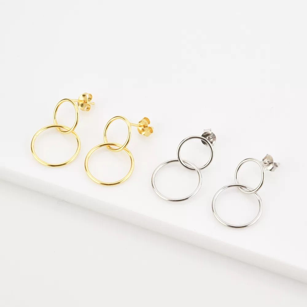 Pendientes Two Plata