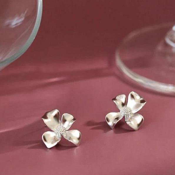 Pendientes Fleur Plata