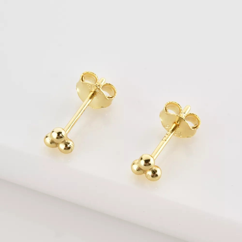 Pendiente Mini Bolitas Oro