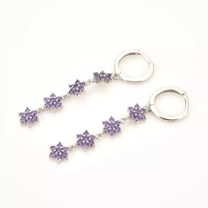 Aros Calantha Lila Plata