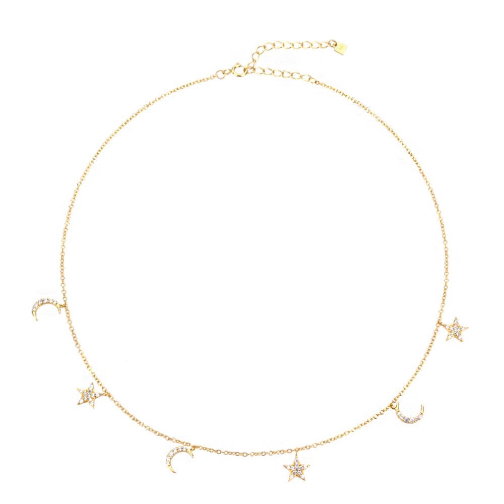 Choker Moon and Stars Oro
