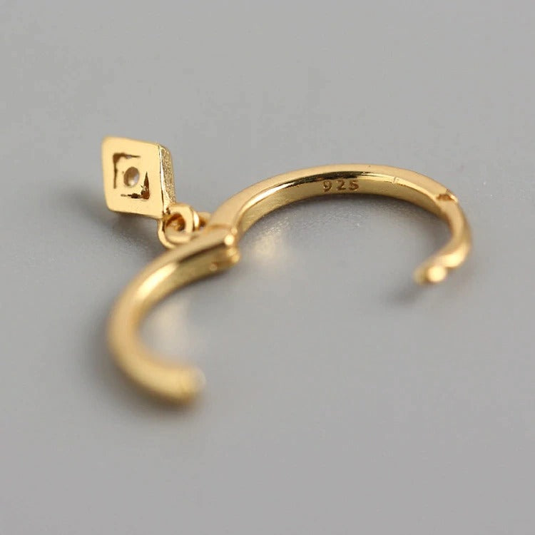 Aros Mini Rombo Oro