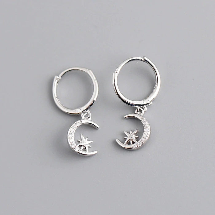 Silver Night Sky Hoops 
