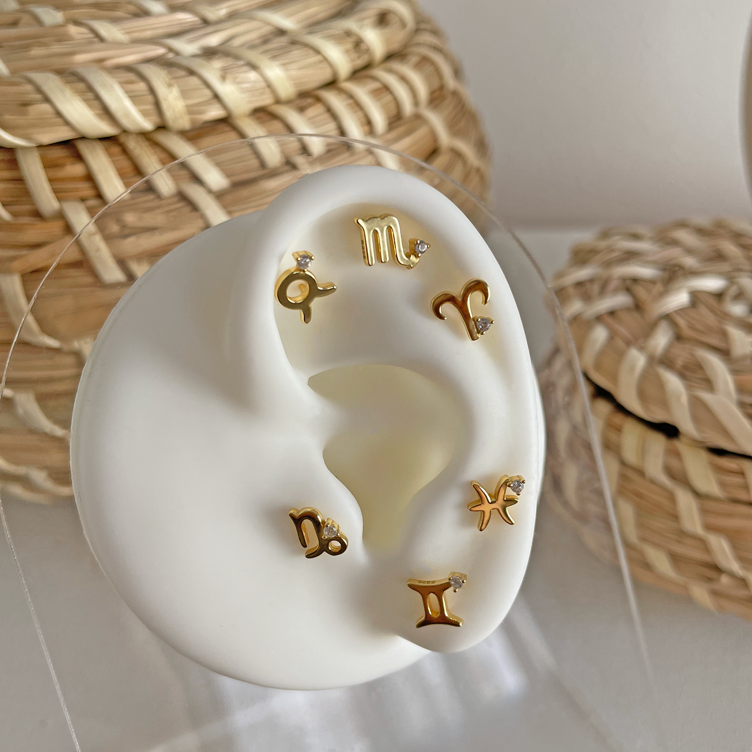 Pendiente Mini Zodiaco Oro