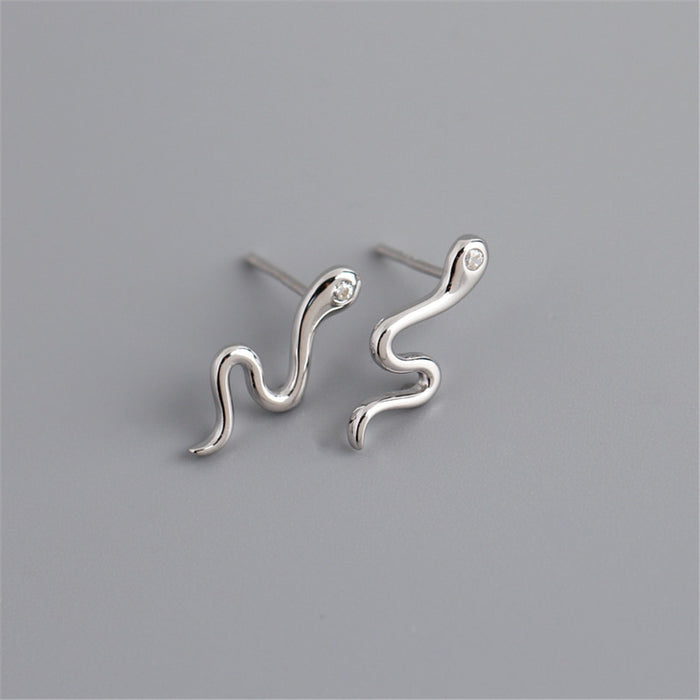Pendientes Snaky Plata