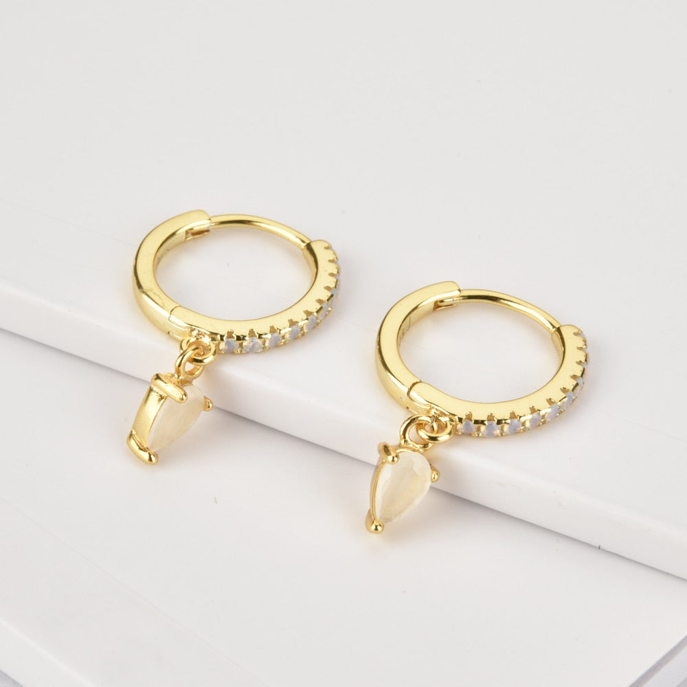 Aros White Drop Oro