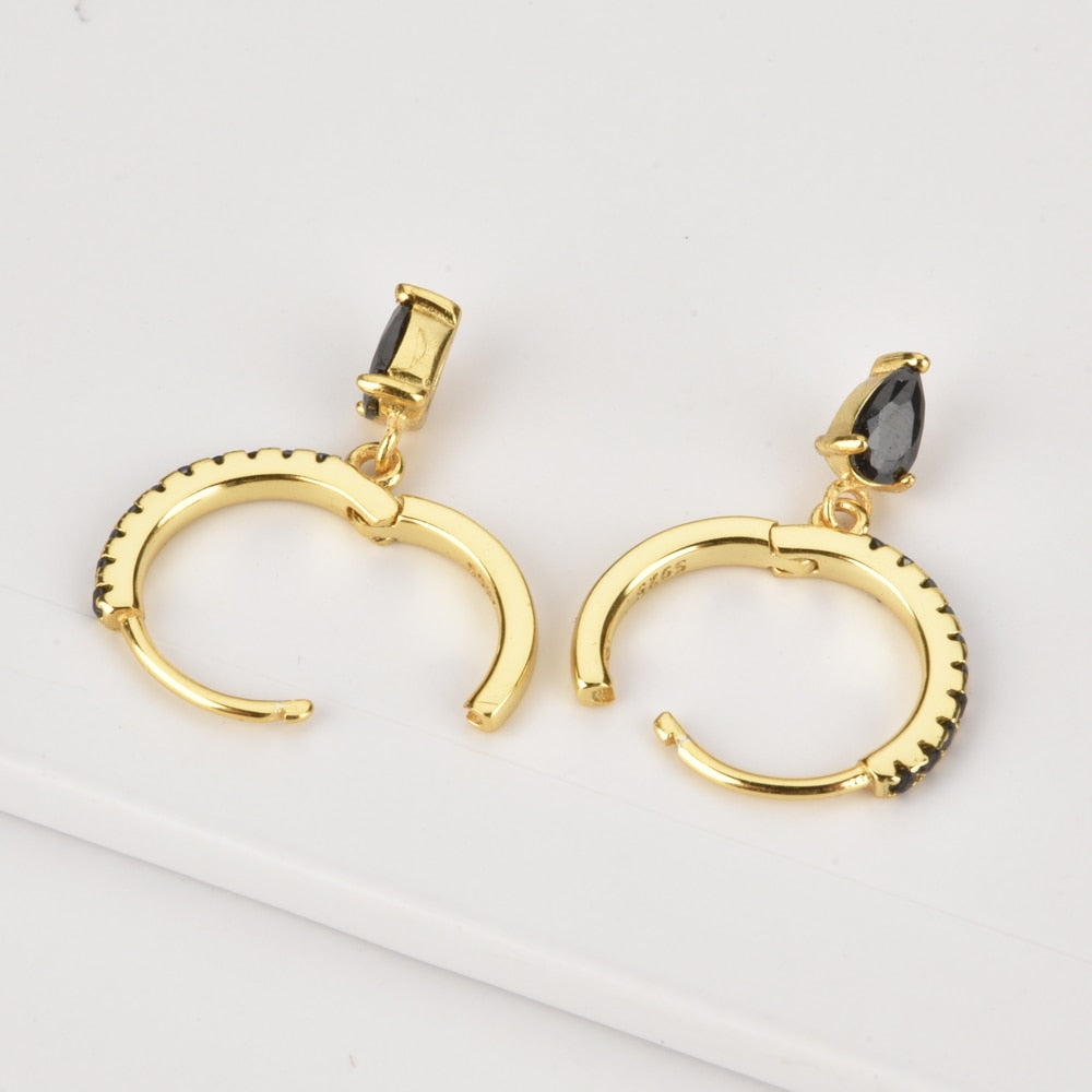 Aros Black Drop Oro