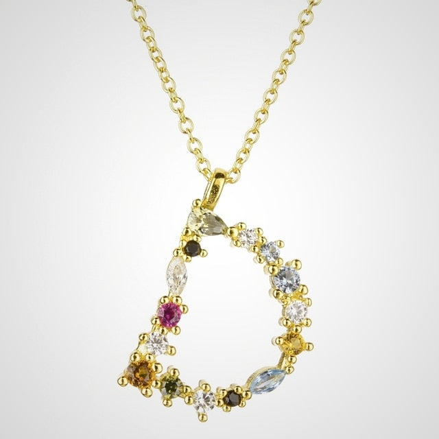 Collana Colorata Iniziale Oro
