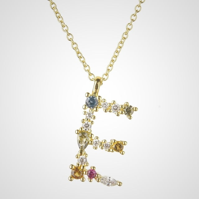 Collana Colorata Iniziale Oro