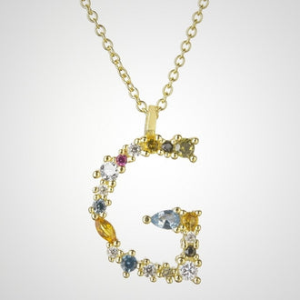 Collar Colorful Inicial Oro