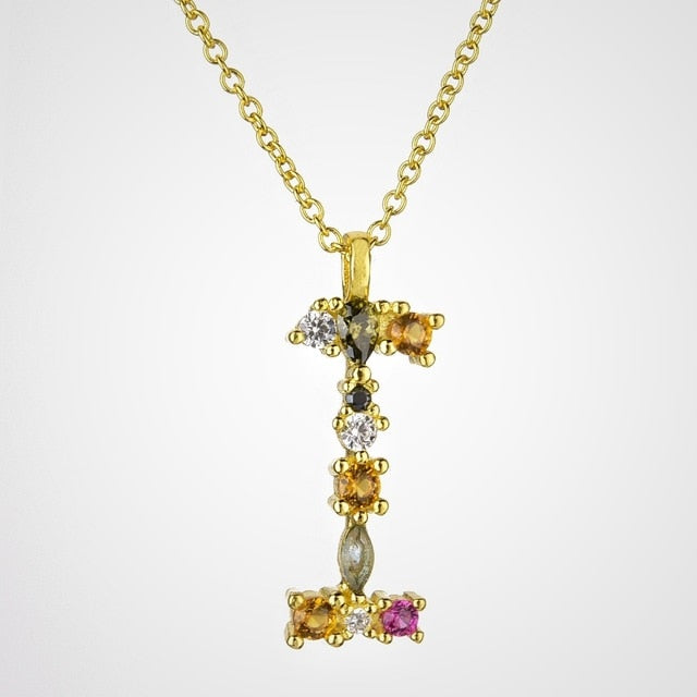 Collana Colorata Iniziale Oro