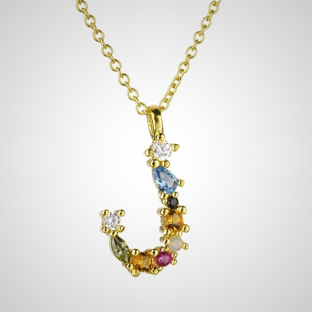 Collana Colorata Iniziale Oro