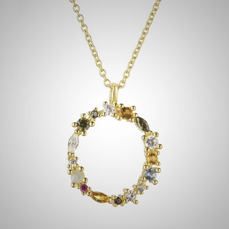 Collar Colorful Inicial Oro