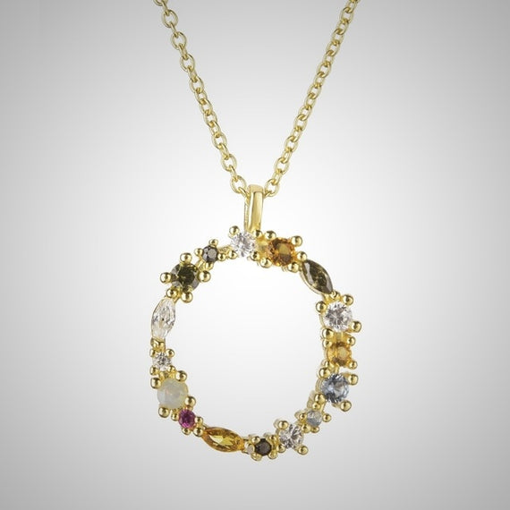 Collar Colorful Inicial Oro