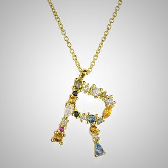 Collar Colorful Inicial Oro