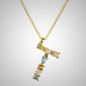 Collar Colorful Inicial Oro
