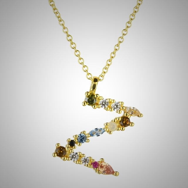 Collana Colorata Iniziale Oro