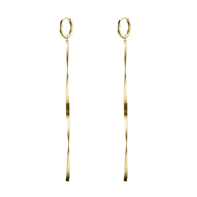 Aros Cadena de Serpiente Oro