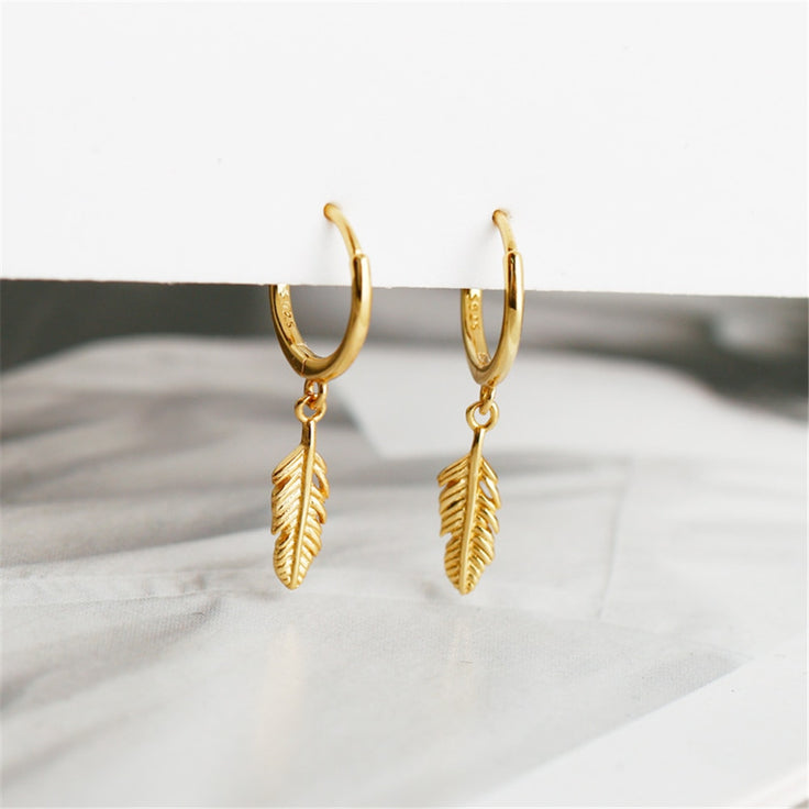 Aros Plumas Oro