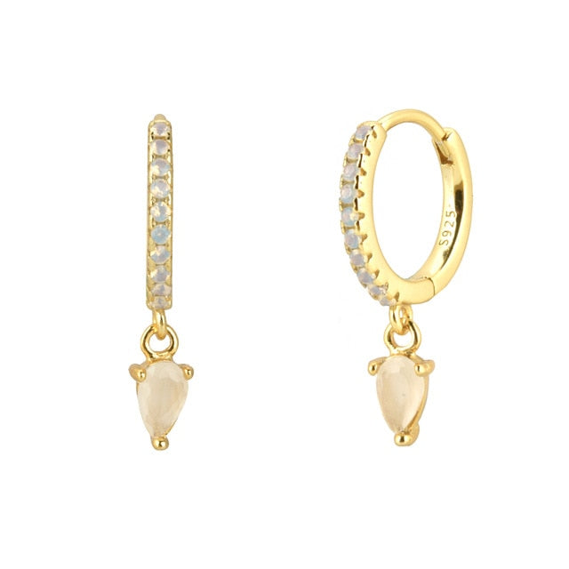 Aros White Drop Oro