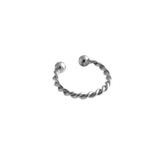Ear Cuff Curly Plata