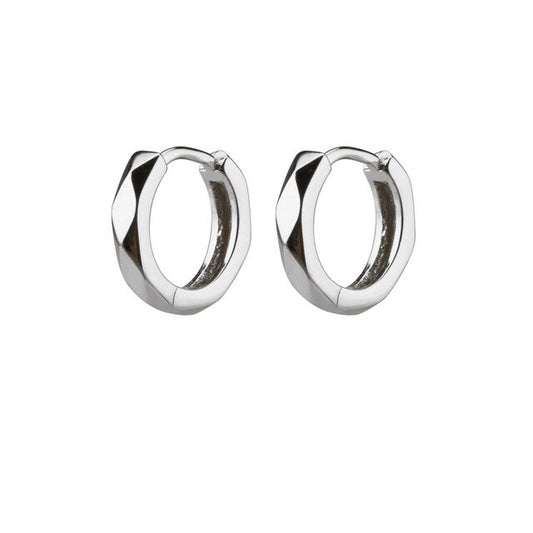 Pendientes Geometric Plata