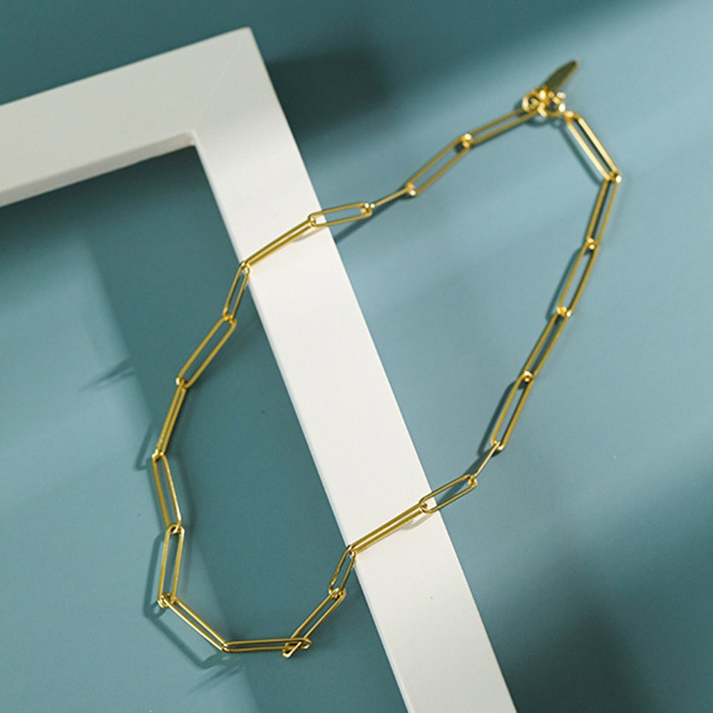 Choker Long Links Oro