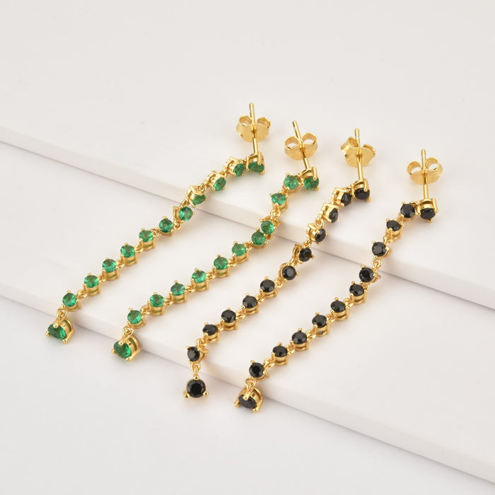 Pendientes Black Waterfall