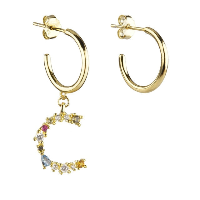 Aros Colorful Inicial Oro