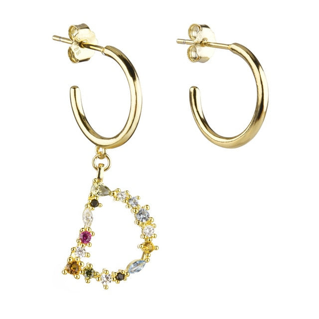 Aros Colorful Inicial Oro