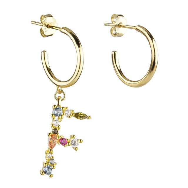Aros Colorful Inicial Oro