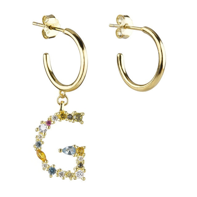 Aros Colorful Inicial Oro