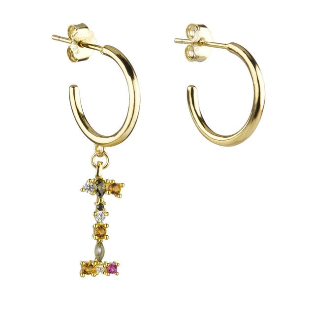 Aros Colorful Inicial Oro