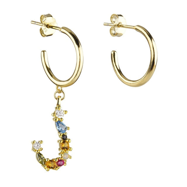 Aros Colorful Inicial Oro