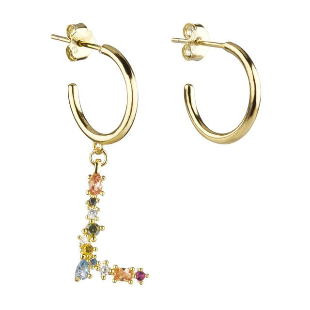 Aros Colorful Inicial Oro