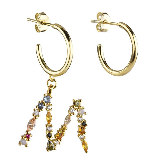 Aros Colorful Inicial Oro