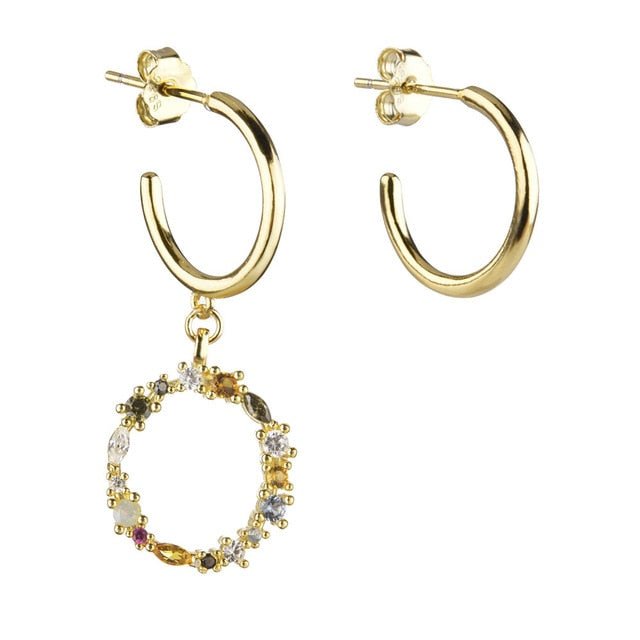 Aros Colorful Inicial Oro