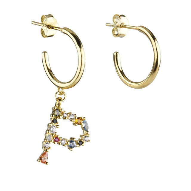 Aros Colorful Inicial Oro