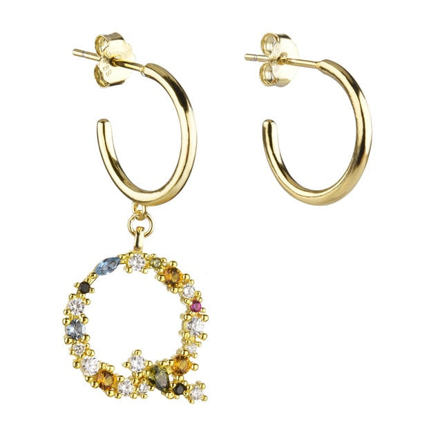 Aros Colorful Inicial Oro