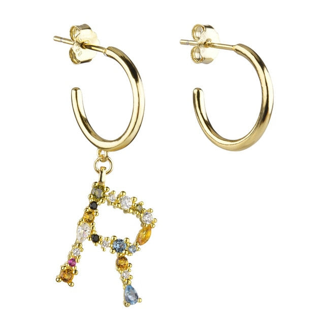 Aros Colorful Inicial Oro