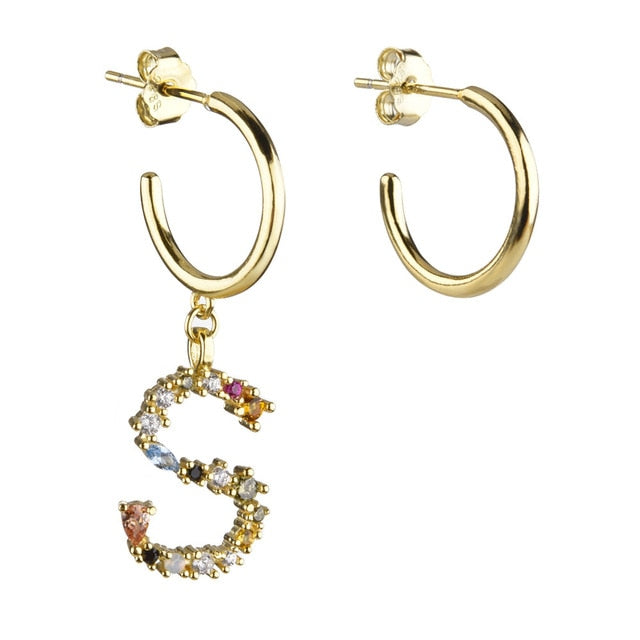 Aros Colorful Inicial Oro