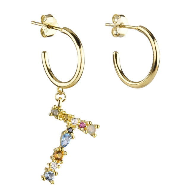 Aros Colorful Inicial Oro