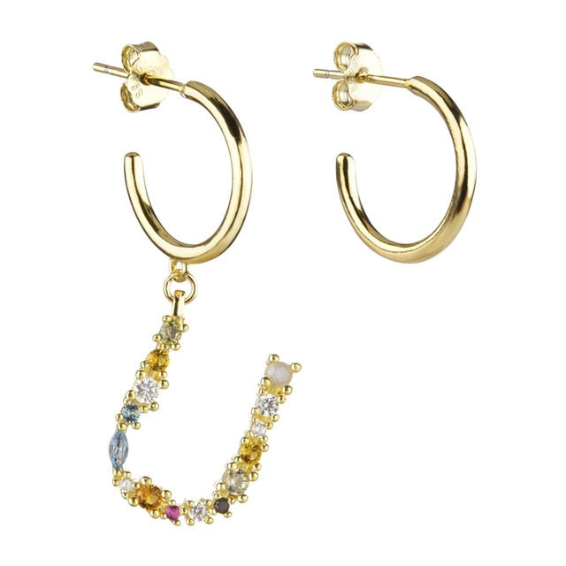 Aros Colorful Inicial Oro