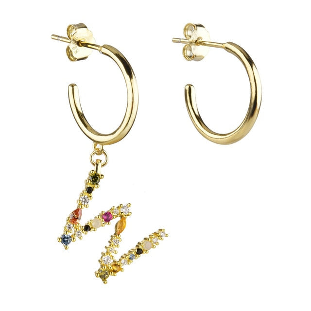 Aros Colorful Inicial Oro