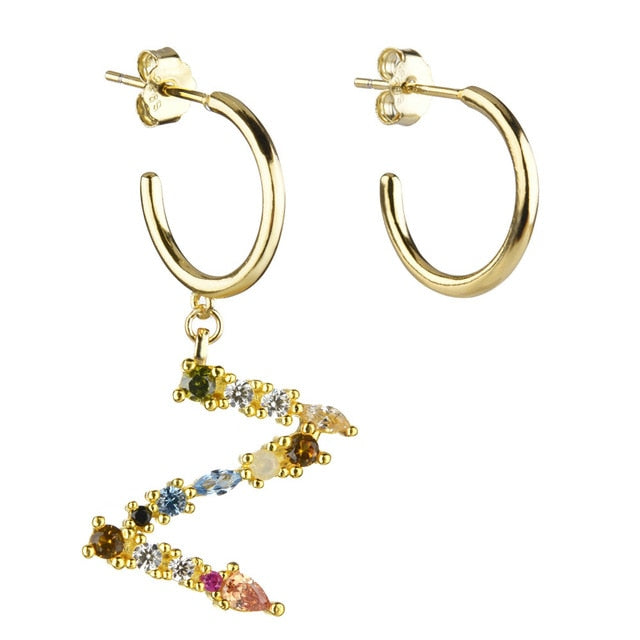 Aros Colorful Inicial Oro