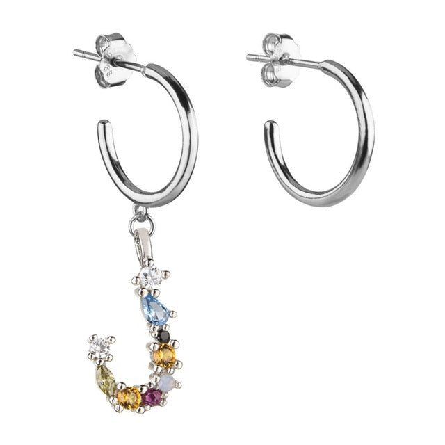 Aros Colorful Inicial Plata