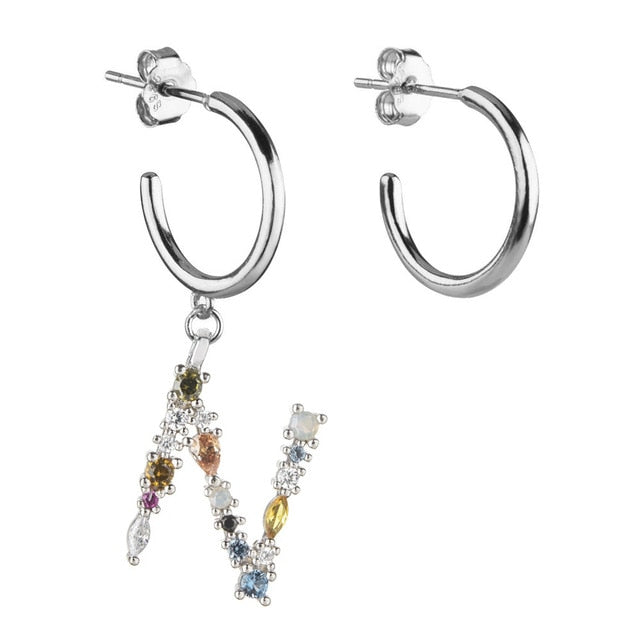 Aros Colorful Inicial Plata