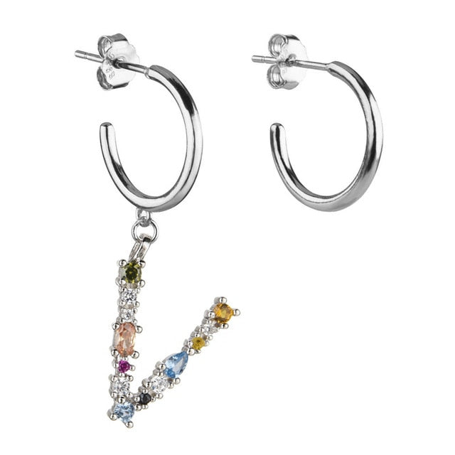 Aros Colorful Inicial Plata