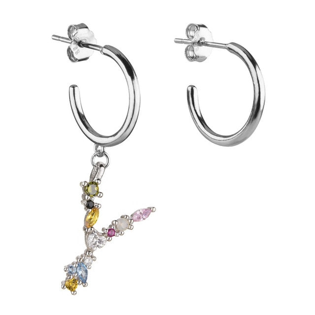 Aros Colorful Inicial Plata